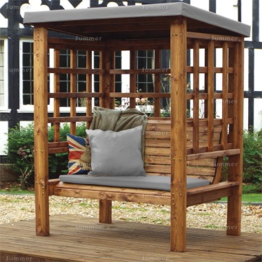 2 Seater Arbour 469 - Grey Showerproof Canopy, Fully Assembled, FSC® Certified 2 Seater Arbour 469 - Grey Showerproof Canopy, Fully Assembled, FSC® Certified