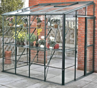 Aluminium Lean To Greenhouse 431 - Toughened Glass