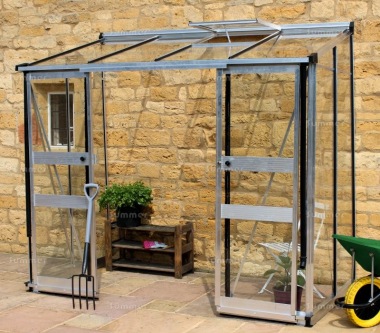 Aluminium Lean To Greenhouse 262 - Zero Threshold Doorway