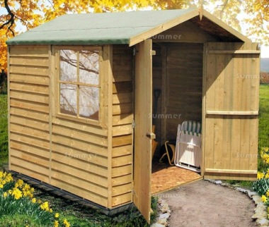 Pressure Treated Apex Shed 908 - Overlap, FSC® Certified