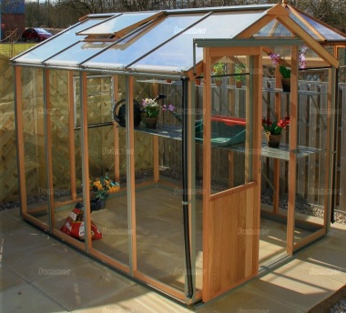 Cedar Greenhouse 321 - Aluminium Hybrid Cedar Greenhouse 321 - Aluminium Hybrid