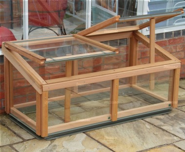 Toughened Glass Cedar Cold Frame 721 - Aluminium Hybrid