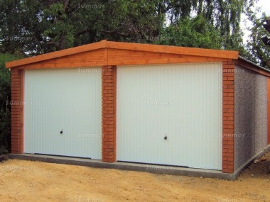 Spar Apex Double Concrete Garage 272 - Brick Posts