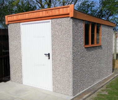 Spar Pent Concrete Shed 431 - Powder Coated Steel Door