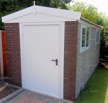 Spar Apex Concrete Shed 675 - Brick Posts, PVCu Window and Fascias