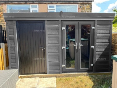 Composite Apex Concrete Shed 789 - Two Rooms, PVCu Window and Fascias