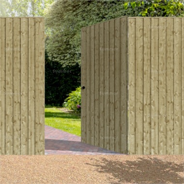 Single Gate 207 - Feather Edge Closeboard, Pressure Treated, FSC® Certified