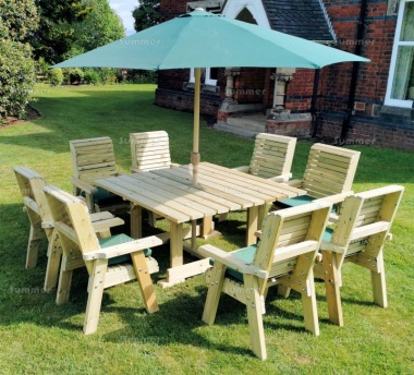 8 Seater Dining Set 659 - Pressure Treated, Armchairs 8 Seater Dining Set 659 - Pressure Treated, Armchairs