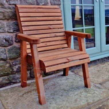 Armchair 728 - Chunky Framing, Brown Finish