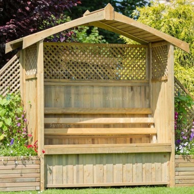 Pressure Treated Arbour 938 - Built In Storage, FSC® Certified