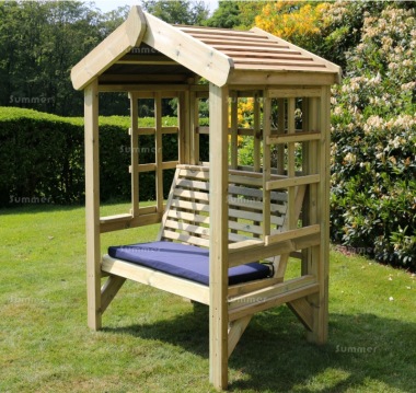 Pressure Treated Arbour 902 - Apex Roof, Trellis