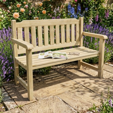 2 Seater Bench 209 - Traditional Design, Pressure Treated