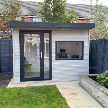 Pent Garden Office 447 - Painted, Double Glazed PVCu, Fitted Free Pent Garden Office 447 - Painted, Double Glazed PVCu, Fitted Free