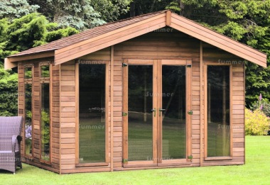 Apex Summerhouse 451 - Double Glazed, Low Level Glazing