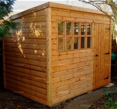 Pent Shed 111 - Georgian Glazing, 2x2 Framing, Fitted Free Pent Shed 111 - Georgian Glazing, 2x2 Framing, Fitted Free