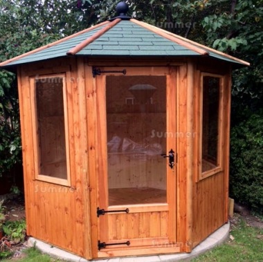 Octagonal Summerhouse 139 - Felt Tiles, Internal Lining, Fitted Free