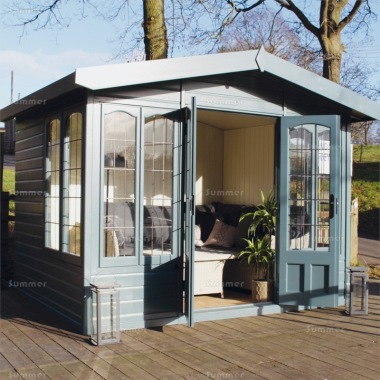 Apex Summerhouse 523 - Double Doors, Toughened Glass