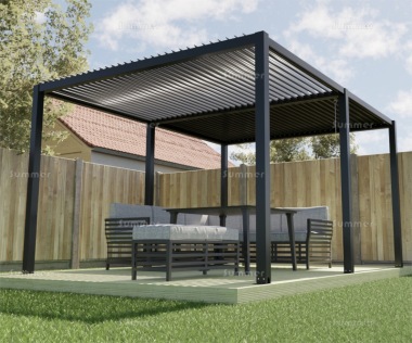 Metal Pergola Gazebo 94 - Adjustable Louvred Roof