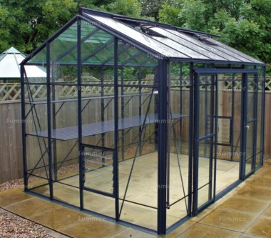 Aluminium Greenhouse 614 - Extra Tall, Double Door