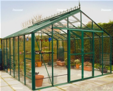 Large Aluminium Greenhouse 67 - Toughened Glass