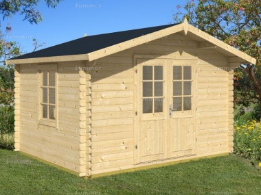 Apex Log Cabin 348 - Plain or Georgian, Double Door