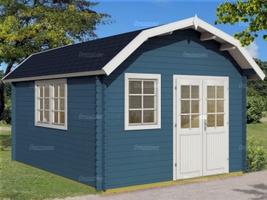 Apex Barn Style 40mm Log Cabin 353 - Plain or Georgian Apex Barn Style 40mm Log Cabin 353 - Plain or Georgian