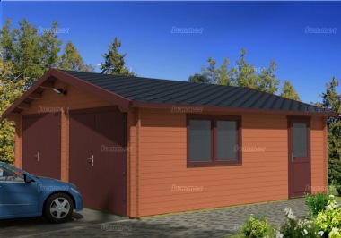 Wooden Log Garage 438 - Apex, Personnel Door Wooden Log Garage 438 - Apex, Personnel Door