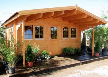 Apex 70mm Log Cabin 463 - Double Glazed