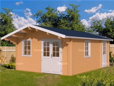 Three Room Apex Log Cabin 490 - Double Glazed