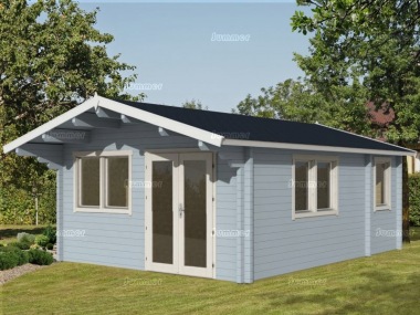 Three Room Apex Log Cabin 493 - Large Panes, Double Glazed