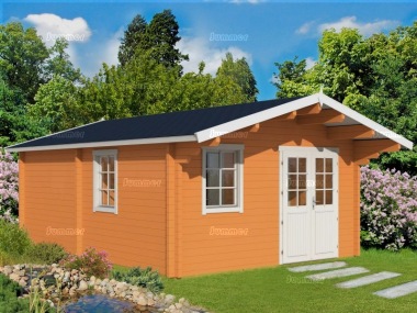 Three Room Apex Log Cabin 494 - Double Glazed Three Room Apex Log Cabin 494 - Double Glazed