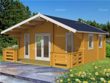 Three Room Apex Log Cabin 555 - Double Glazed