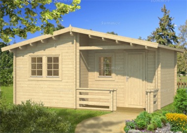 Three Room Apex Log Cabin 801 - Double Glazed, Integral Porch Three Room Apex Log Cabin 801 - Double Glazed, Integral Porch
