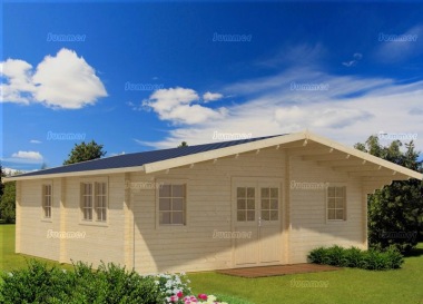 Five Room Apex Log Cabin 812 - Double Door, Double Glazed