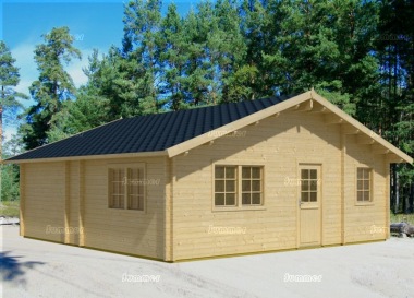 Five Room Apex Log Cabin 813 - Double Glazed