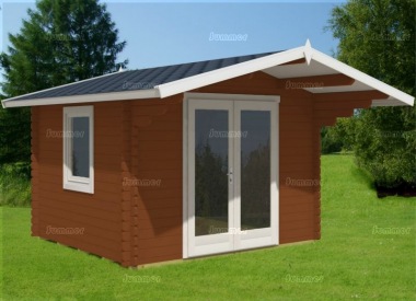 Double Door 40mm Apex Log Cabin 871 - Double Glazed