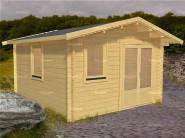 Apex Double Door Log Cabin 566 - Double Glazed