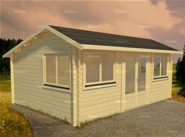 Side Door Apex Log Cabin 567 - Double Glazed