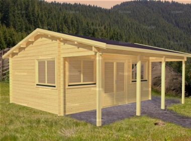 Side Door Apex Log Cabin 577 - Double Glazed