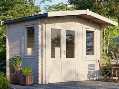 28mm Apex Log Cabin 942 - Double Glazed 28mm Apex Log Cabin 942 - Double Glazed