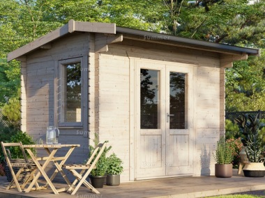 28mm Side Door Apex Log Cabin 947 - Double Glazed