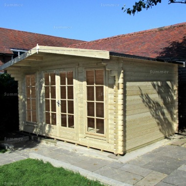 Georgian Apex Double Door Log Cabin 130 - FSC® Certified