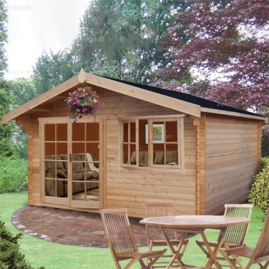 Georgian Apex Double Door Log Cabin 136 - FSC® Certified