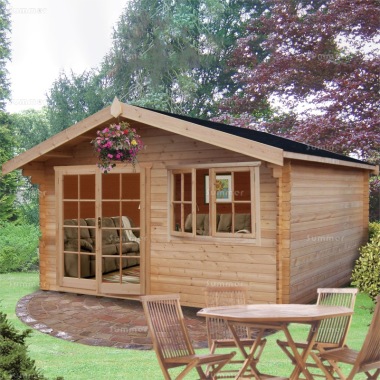 Georgian Apex Double Door Log Cabin 136 - FSC® Certified Georgian Apex Double Door Log Cabin 136 - FSC® Certified