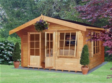 Georgian Apex Double Door Log Cabin 139 - FSC® Certified