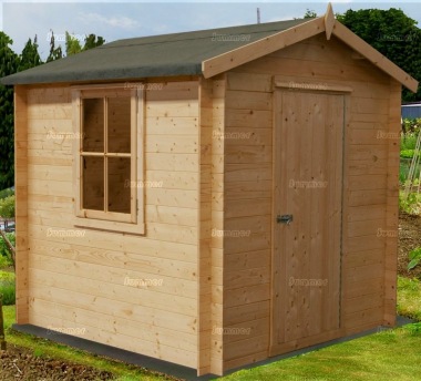 Log Cabin Shed 226 - 19mm Logs, Boarded Door, FSC® Certified