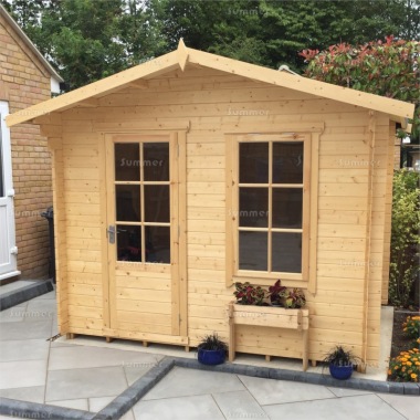 Georgian Apex Single Door Log Cabin 239 - FSC® Certified