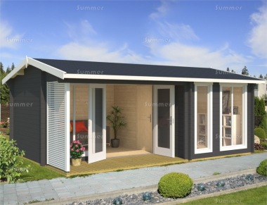 Two Room Side Door Apex Log Cabin 086 - FSC® Certified Two Room Side Door Apex Log Cabin 086 - FSC® Certified