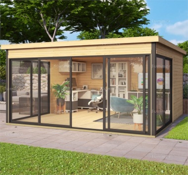 45mm Log Cabin 162 - Modern Aluminium Hybrid, FSC® Certified 45mm Log Cabin 162 - Modern Aluminium Hybrid, FSC® Certified