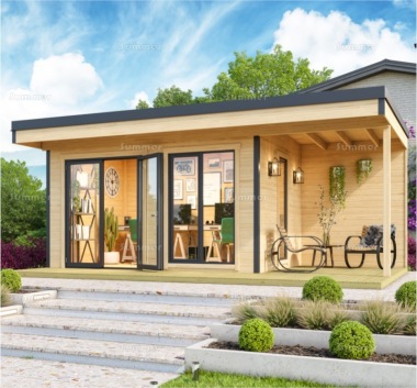 45mm Log Cabin 175 - Modern Aluminium Hybrid, FSC® Certified 45mm Log Cabin 175 - Modern Aluminium Hybrid, FSC® Certified
